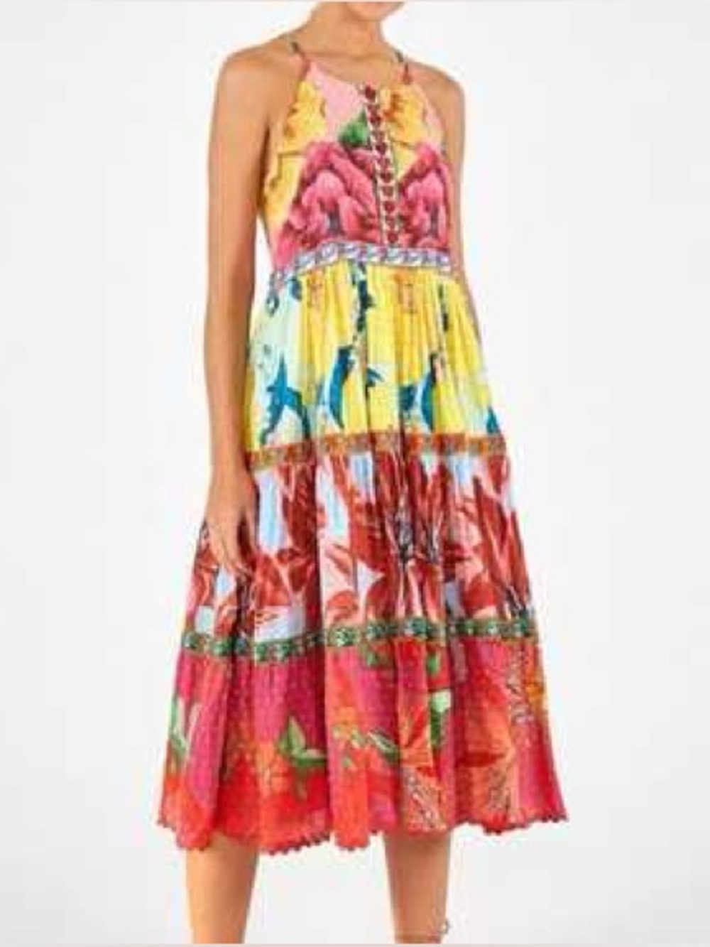 Farm Rio Colorful Floral Maxi Dress - Bright Multi